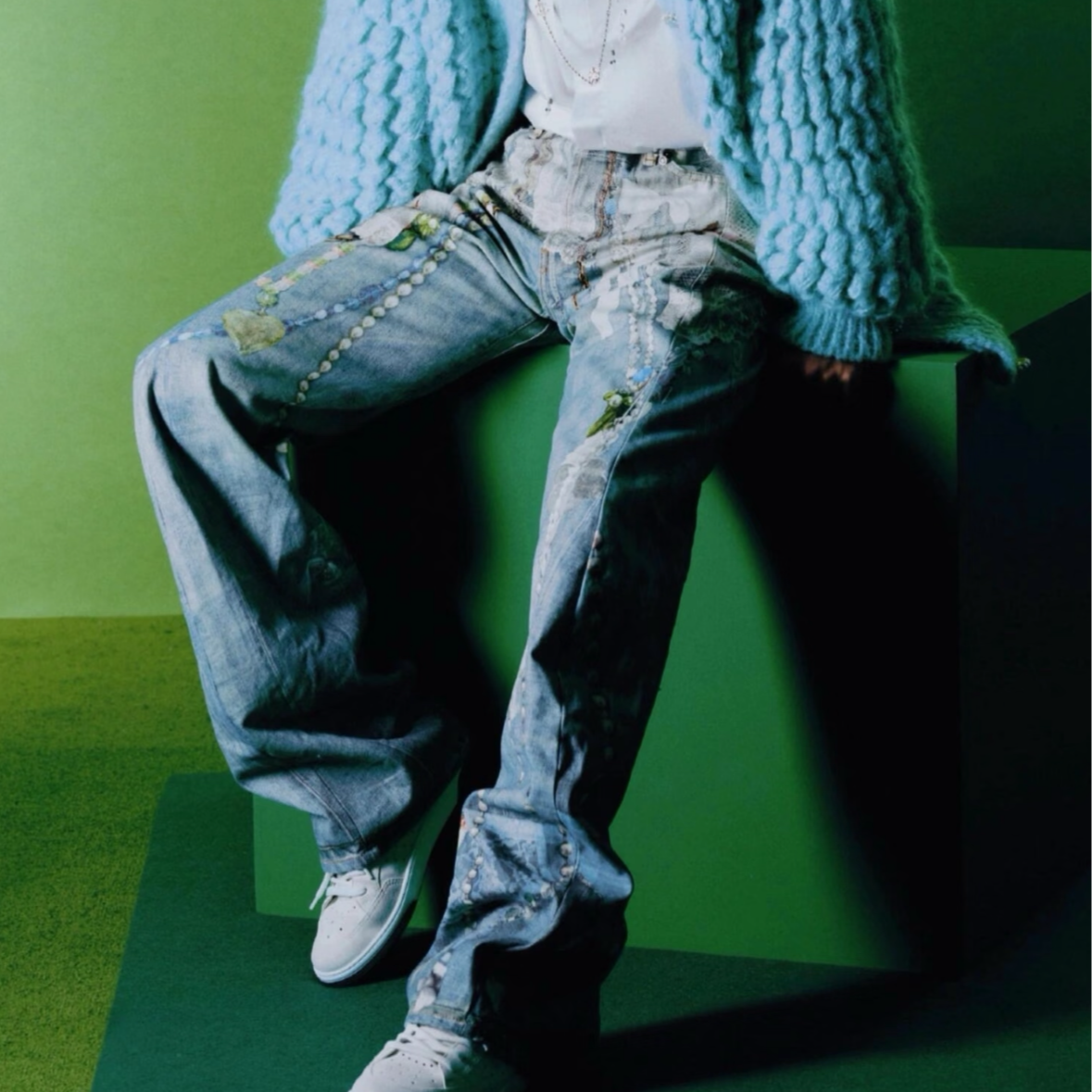 未使用 Acne studio 阔腿牛仔裤