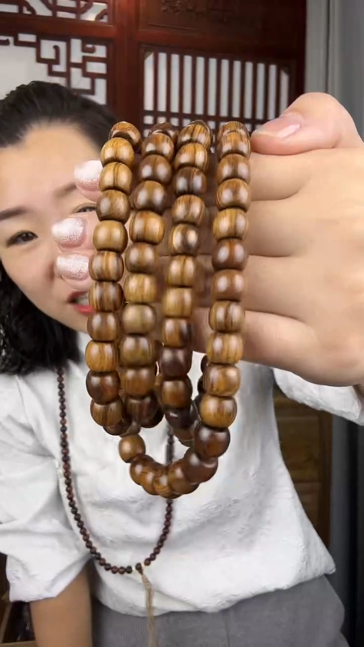 木非洲檀香花梨卡0810苹果珠手串