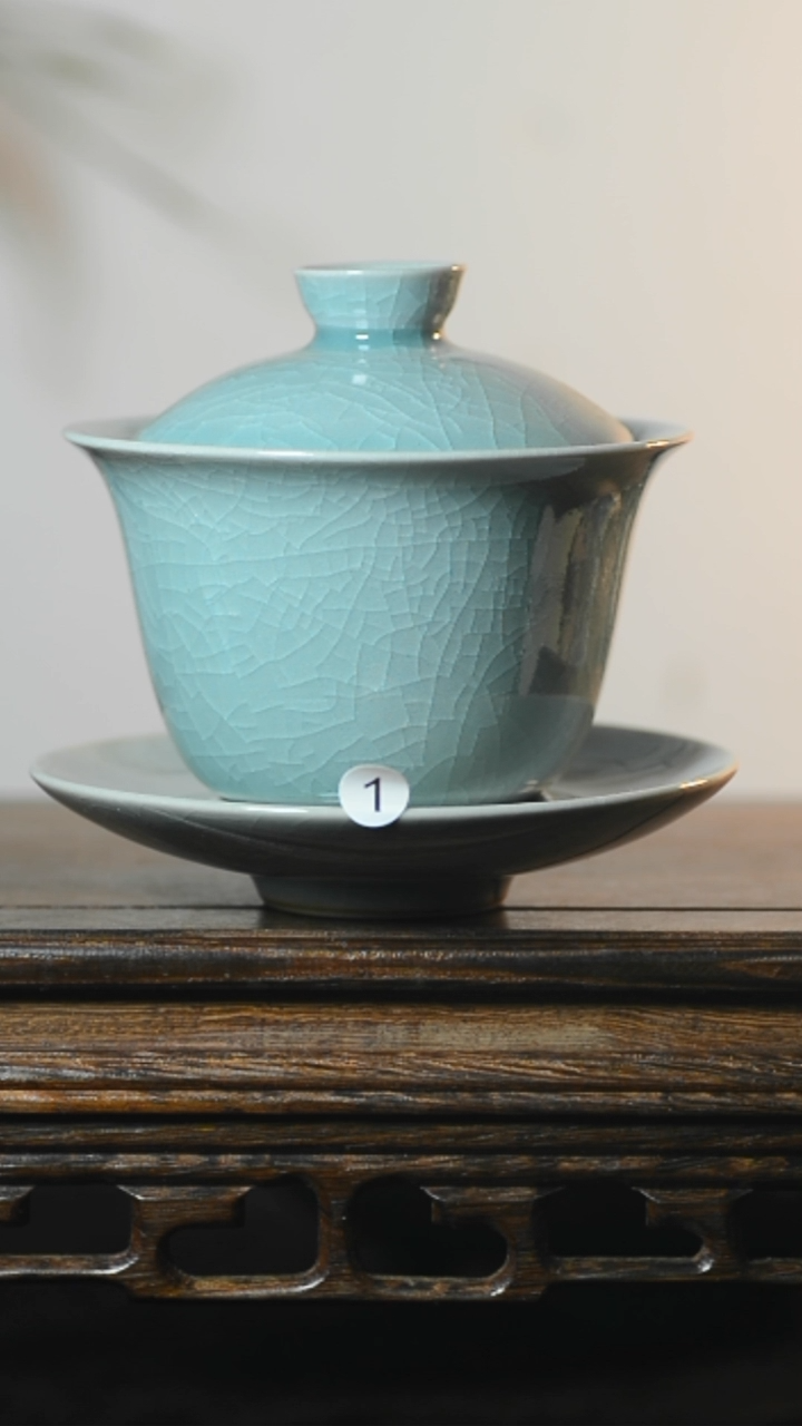 1号三才盖碗微瑕清凉寺汝瓷