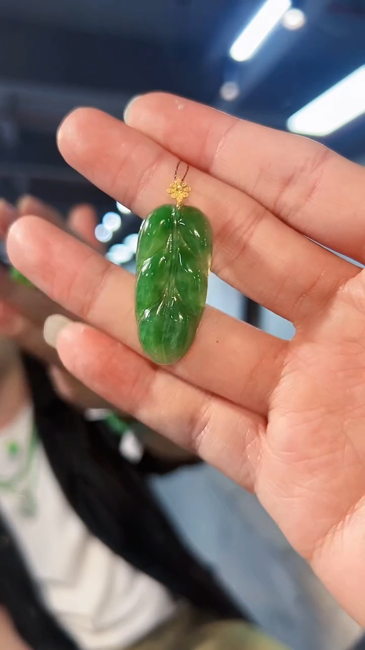 【闪购商品】翡翠颈饰18K金镶嵌缅料A货/支持复检/一件