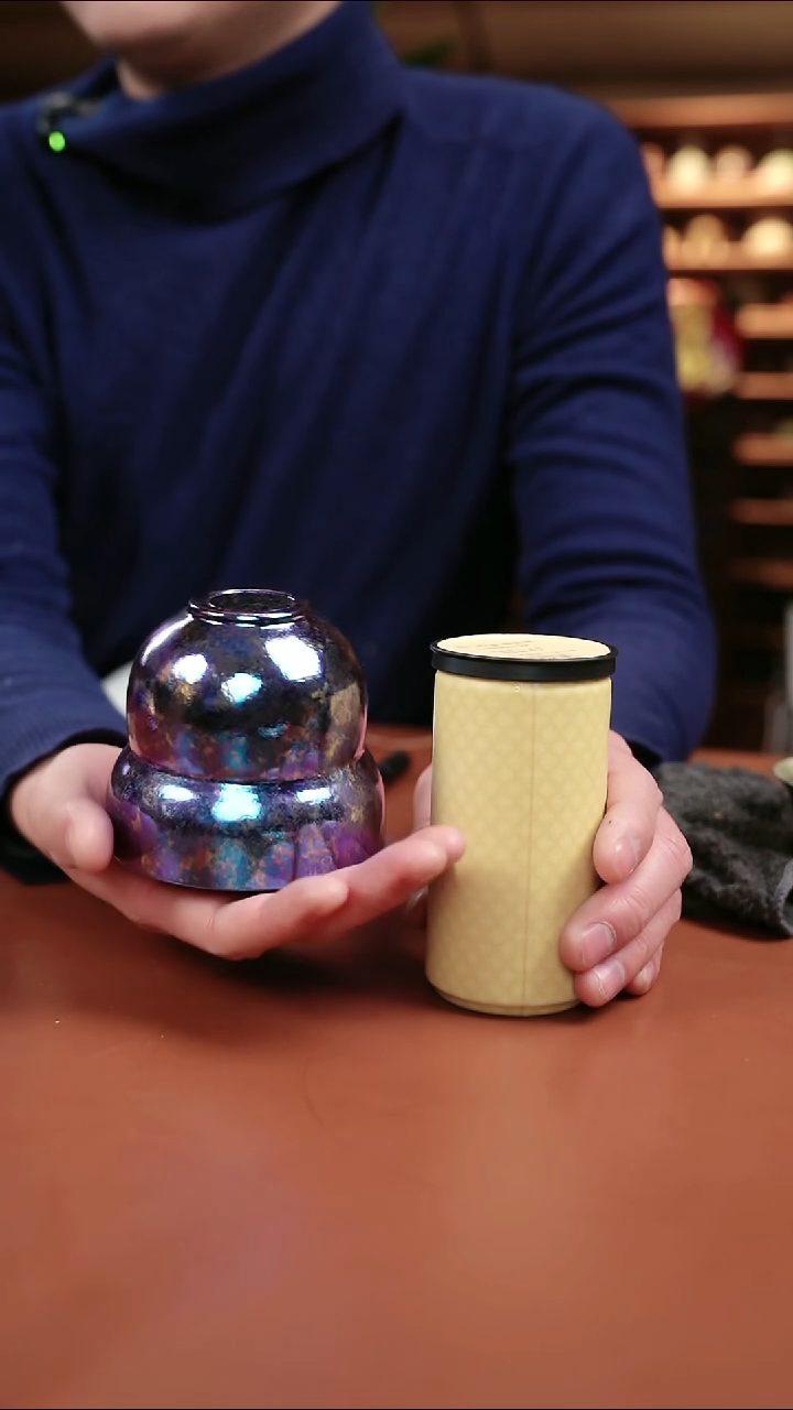 纯钛葫芦杯 咕咕一罐 亮面蓝紫色