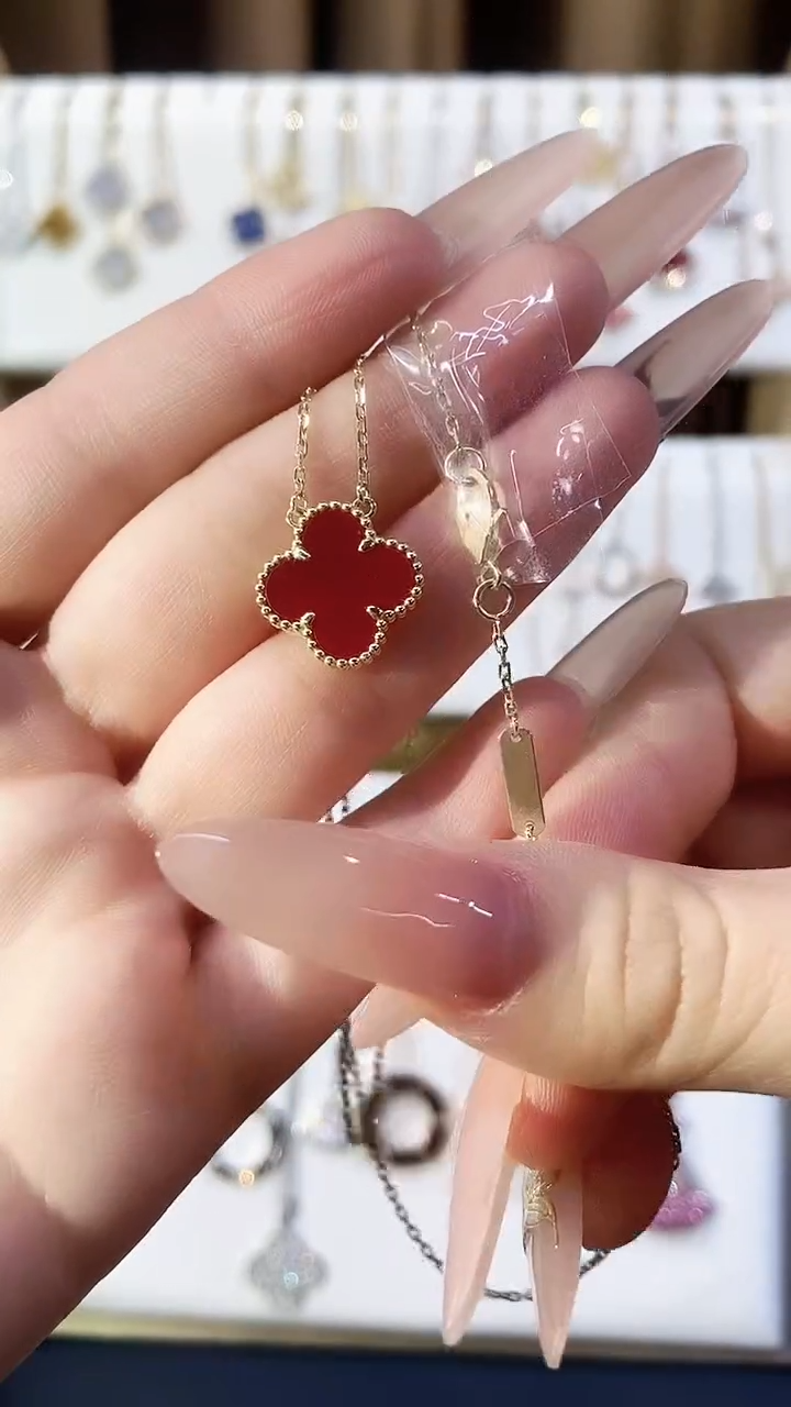 【闪购商品】玛瑙/玉髓套链18K金镶嵌玛瑙k黄