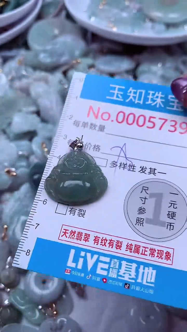 翡翠未镶嵌吊坠(不含链)5739