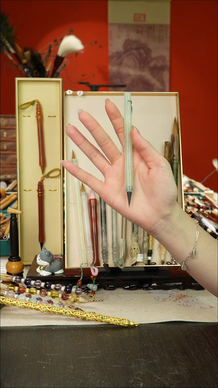 178号闪孤品高货毛笔链接 清水试笔 蘸墨不退