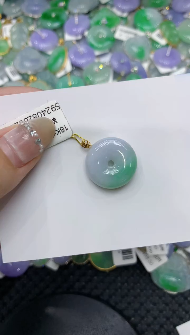 【闪购商品】翡翠颈饰18K金镶嵌222222222