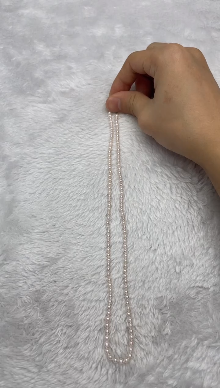 项链银S925镶嵌海水珍珠AK3.5-4mm