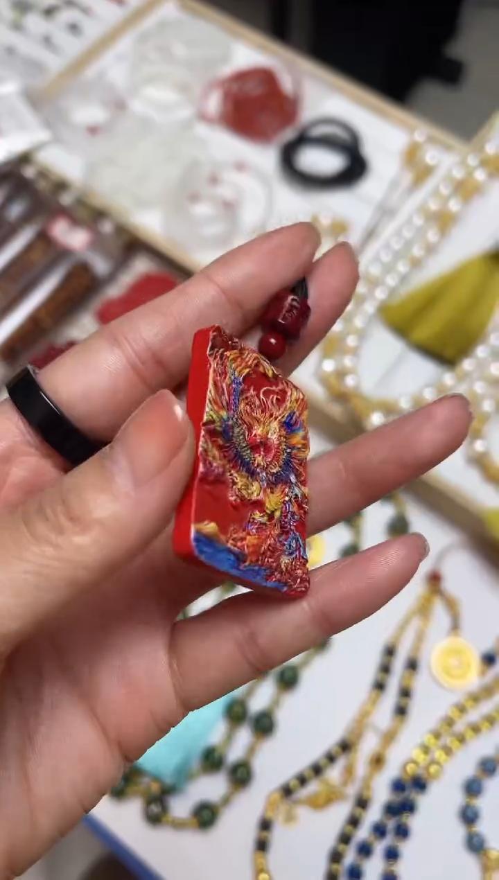 【闪购商品】红红凤凰珐琅景泰蓝吊坠