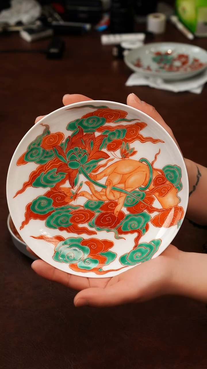 摆件陶景德镇瓷器，青花瓷手绘茶具~