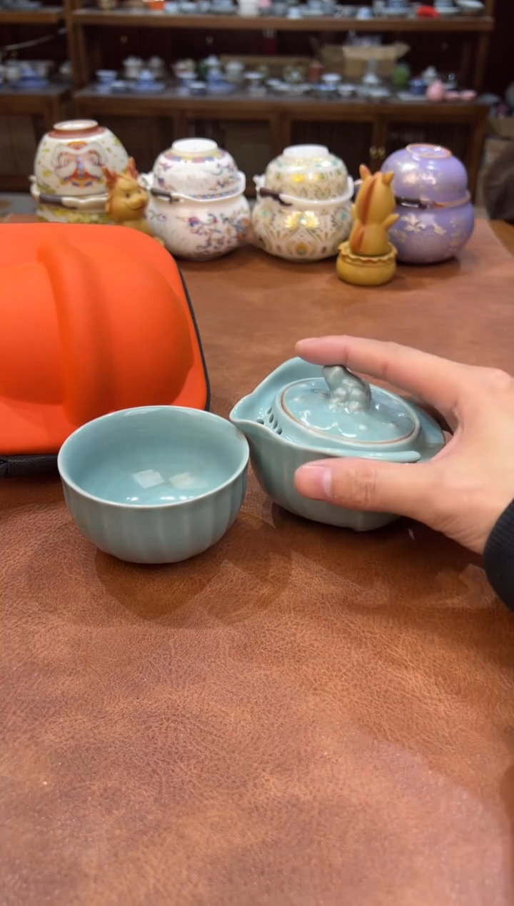 真的很便宜会开片的旅行茶具