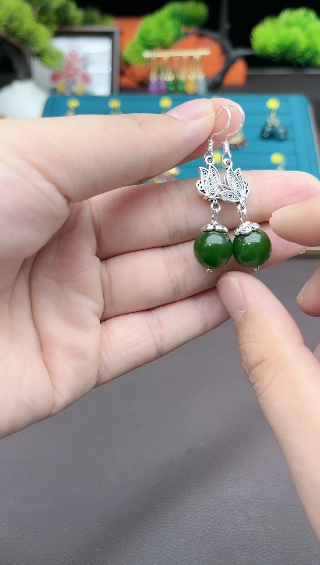 【闪购商品】玛瑙/玉髓耳钉银S925镶嵌429000