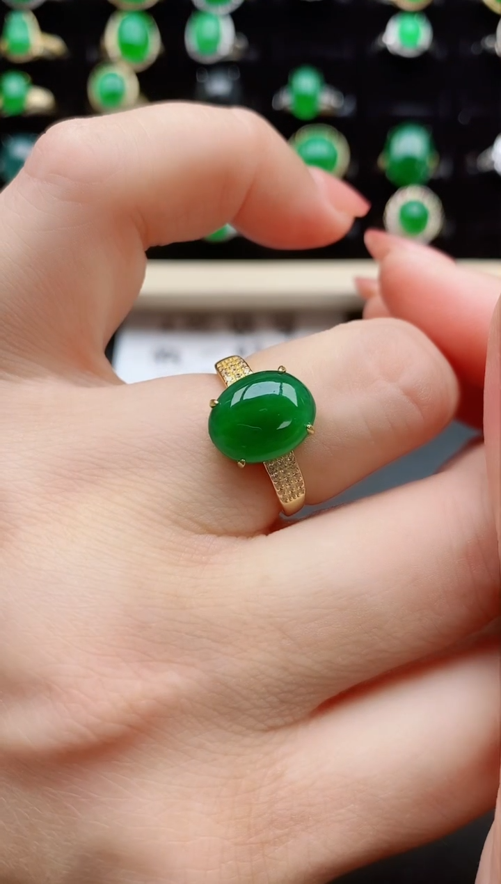 【闪购商品】翡翠戒指银S925镶嵌2122