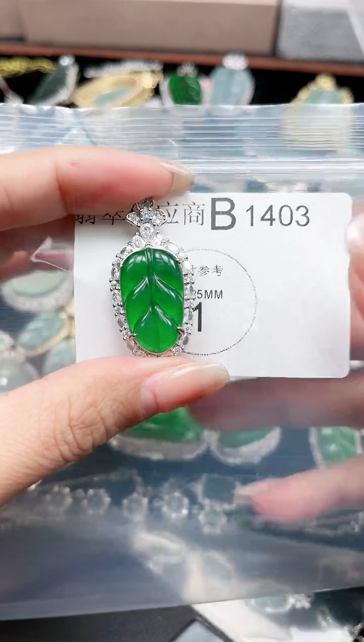 【闪购商品】翡翠颈饰未镶嵌1403赠皮绳