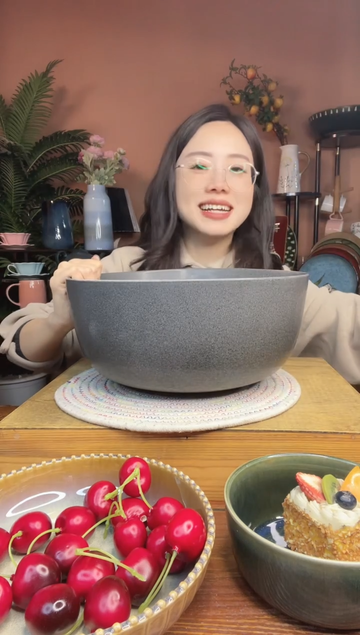 陶瓷12英寸哑光灰超大和面盆 微瑕疵