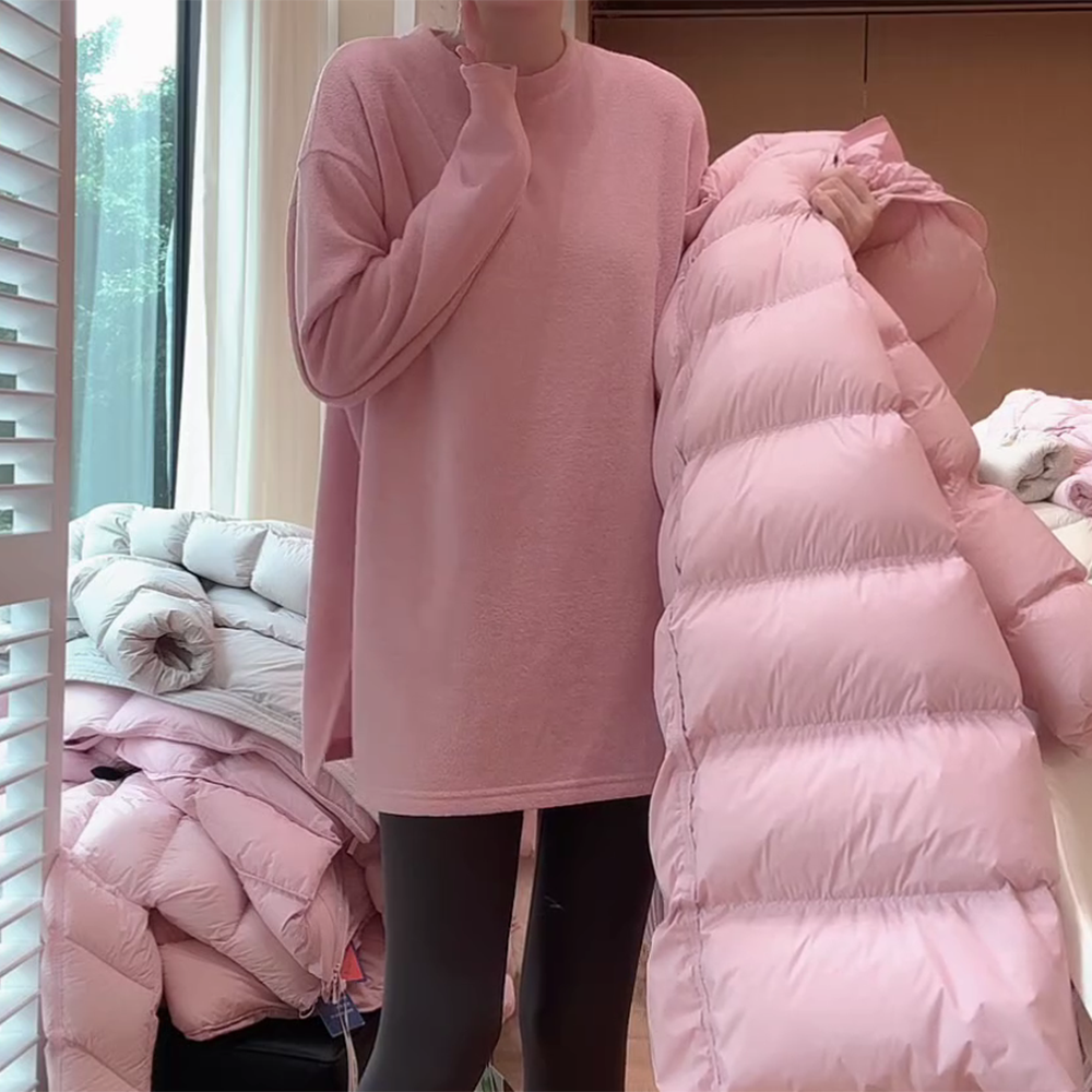 【糯米绒】加厚双面绒百搭宽松慵懒感舒适厚款打底T恤W1275