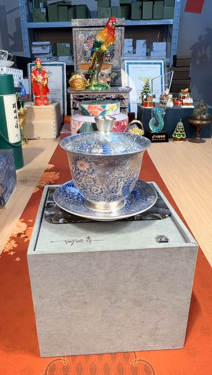 【闪购商品】杯176鎏银向日葵三才