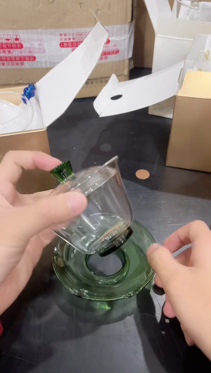 【闪购商品】荷叶盖碗/湖绿色.。。