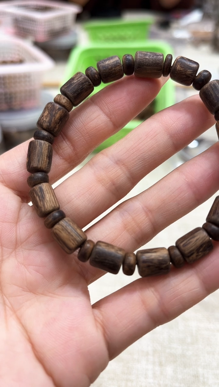 【闪购商品】沉香手串回流芽庄沉水桶珠单圈