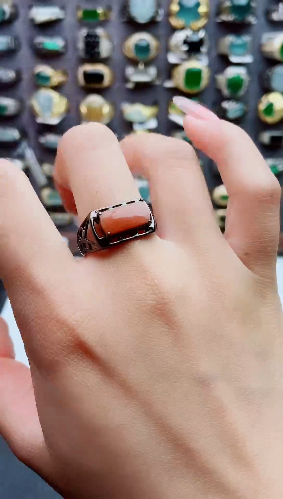 未镶嵌戒指翡翠天然翡翠男戒