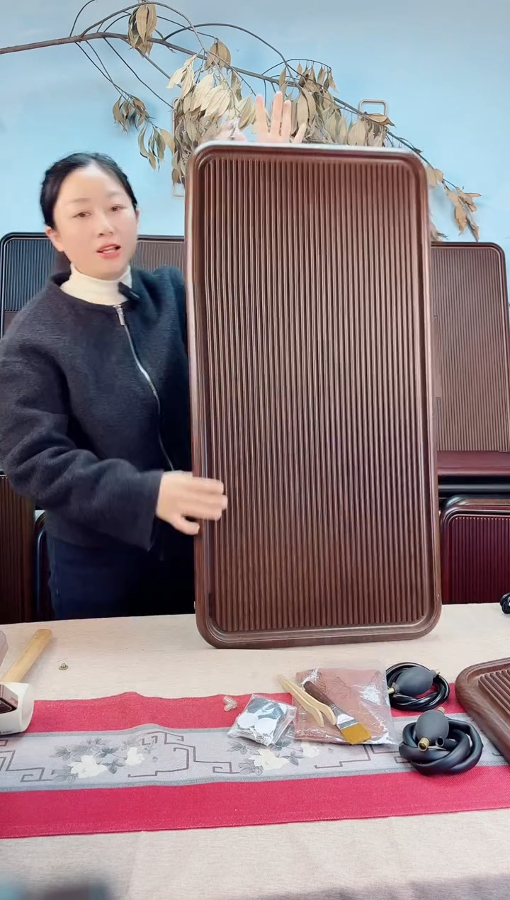 遗****狸大海黄色款式茶盘90*45*4