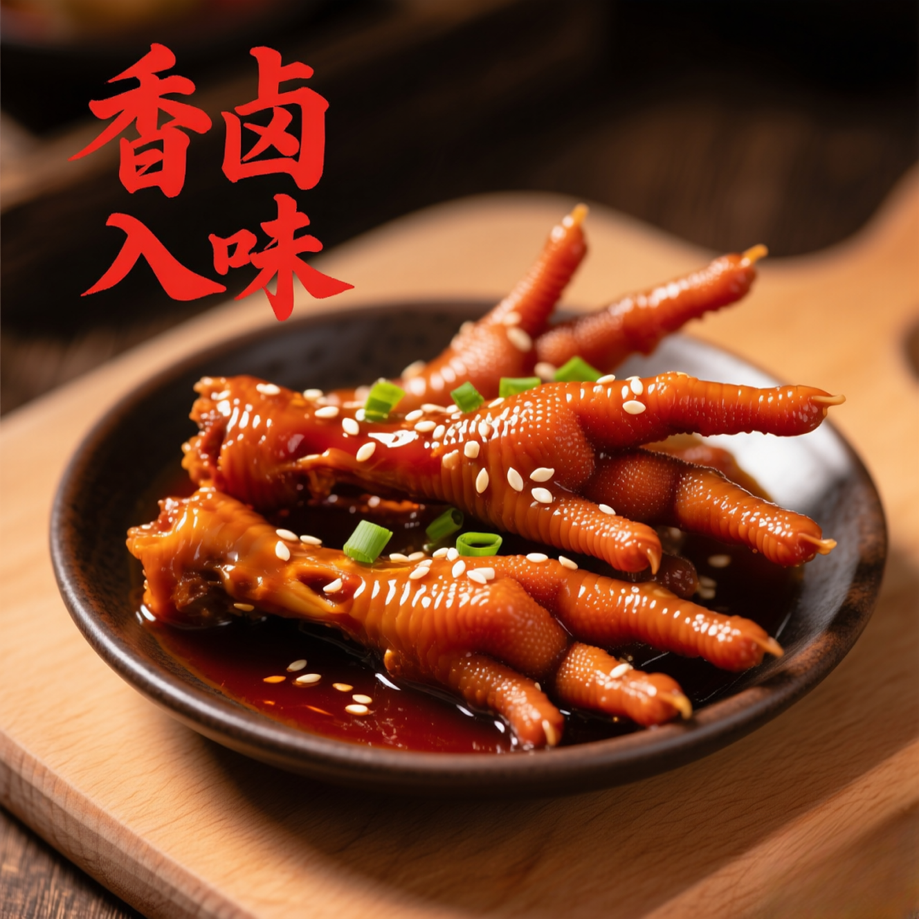 独立包装开袋即食的蜜汁味白茶鸡爪解馋小零食