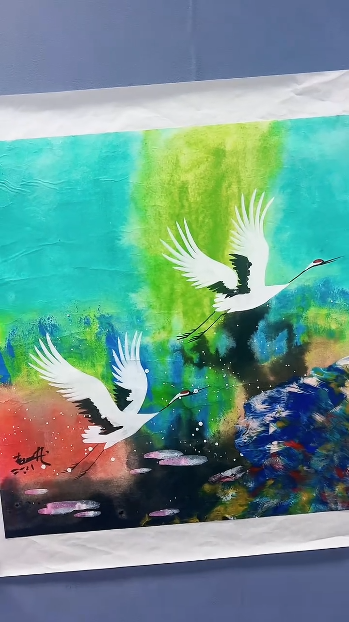 【闪购商品】绘画赵燮绘画2.2平尺仙鹤