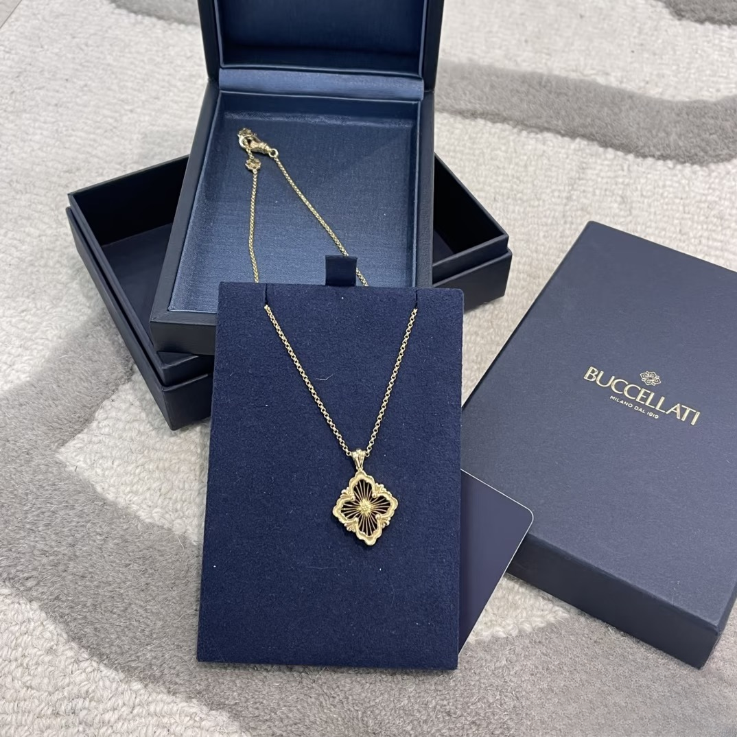 99新 BUCCELLATI/布契拉提 7姐专场/18K蓝色歌剧院珐琅项链
