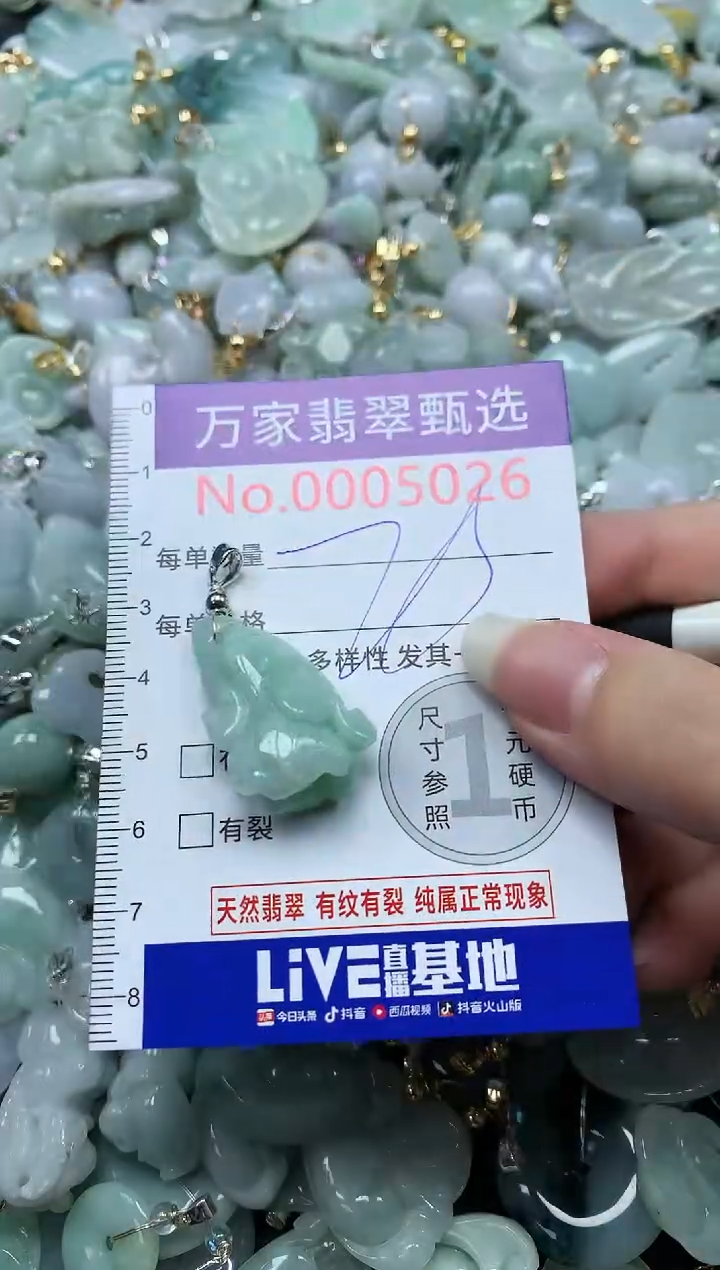 吊坠(不含链)未镶嵌翡翠5026