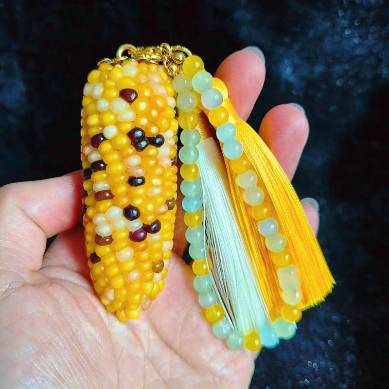 文玩小玉米，车挂件，创意礼品手把件29