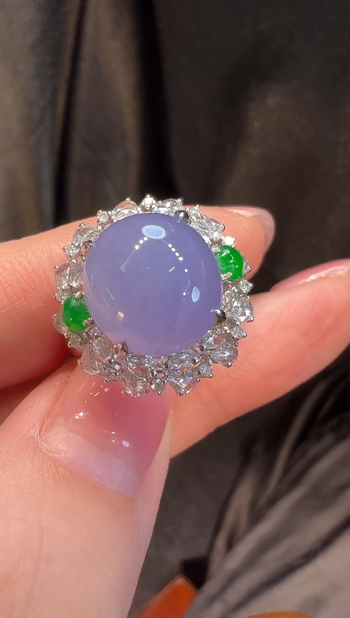 18K金镶嵌戒指翡翠L6