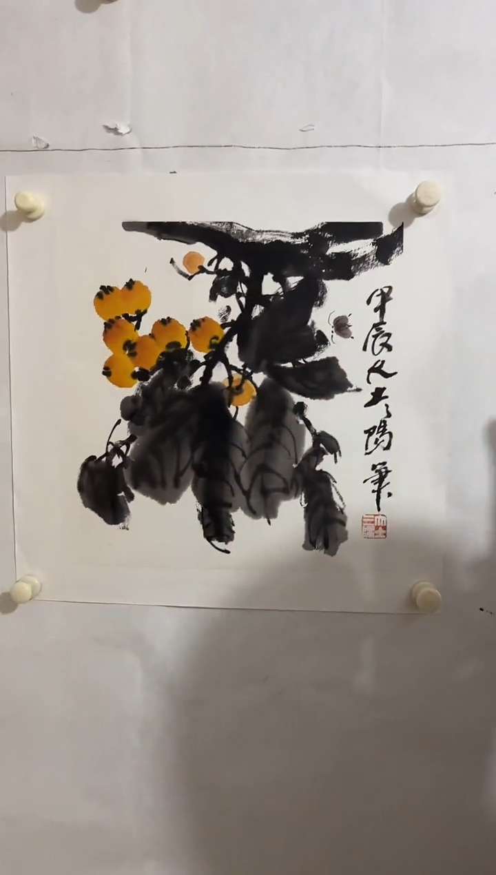 国画大土三阳-1平尺-花鸟-纸片