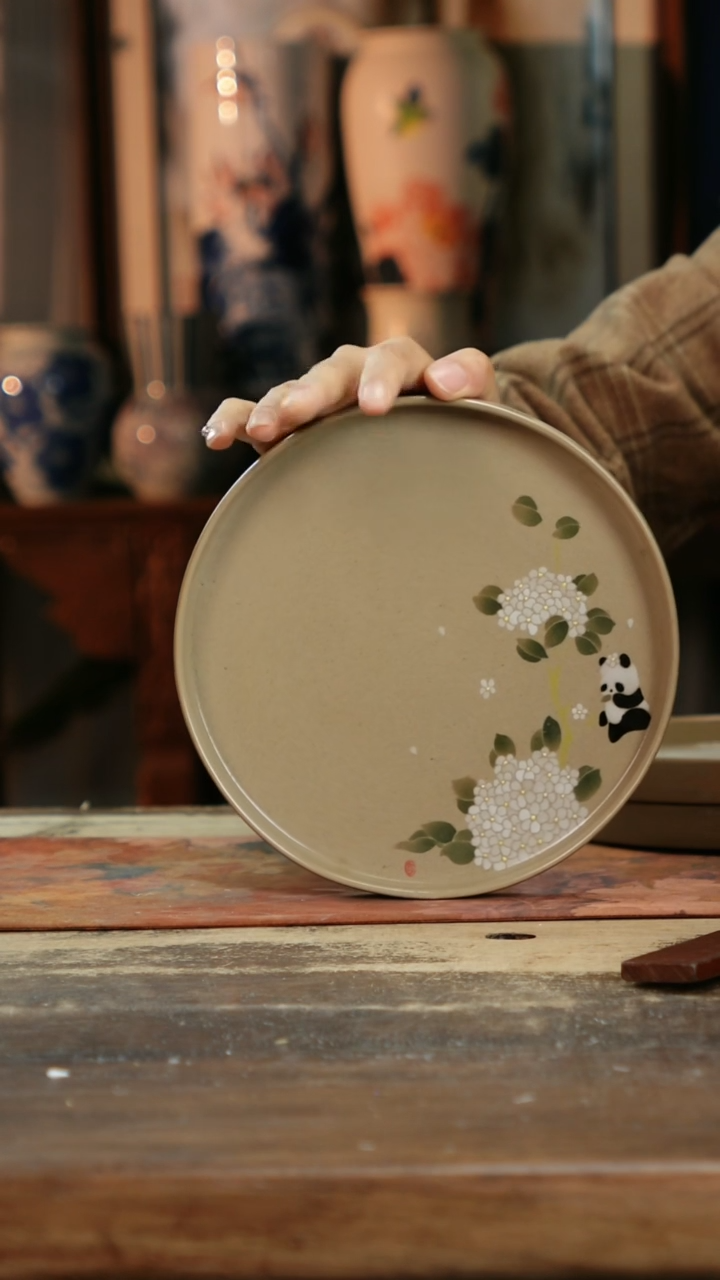 【闪购商品】瓷片景德镇纯手工釉下彩精品花瓶