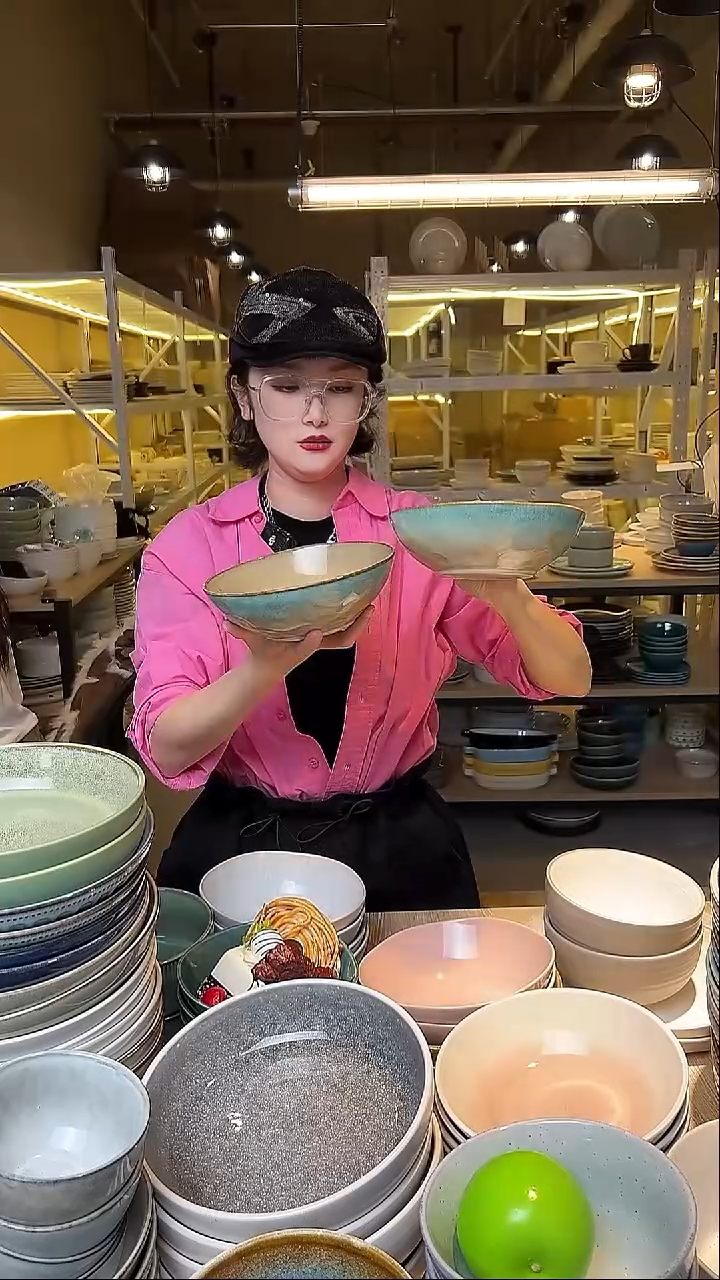 瓷07外贸尾货窑变釉下彩默认微瑕