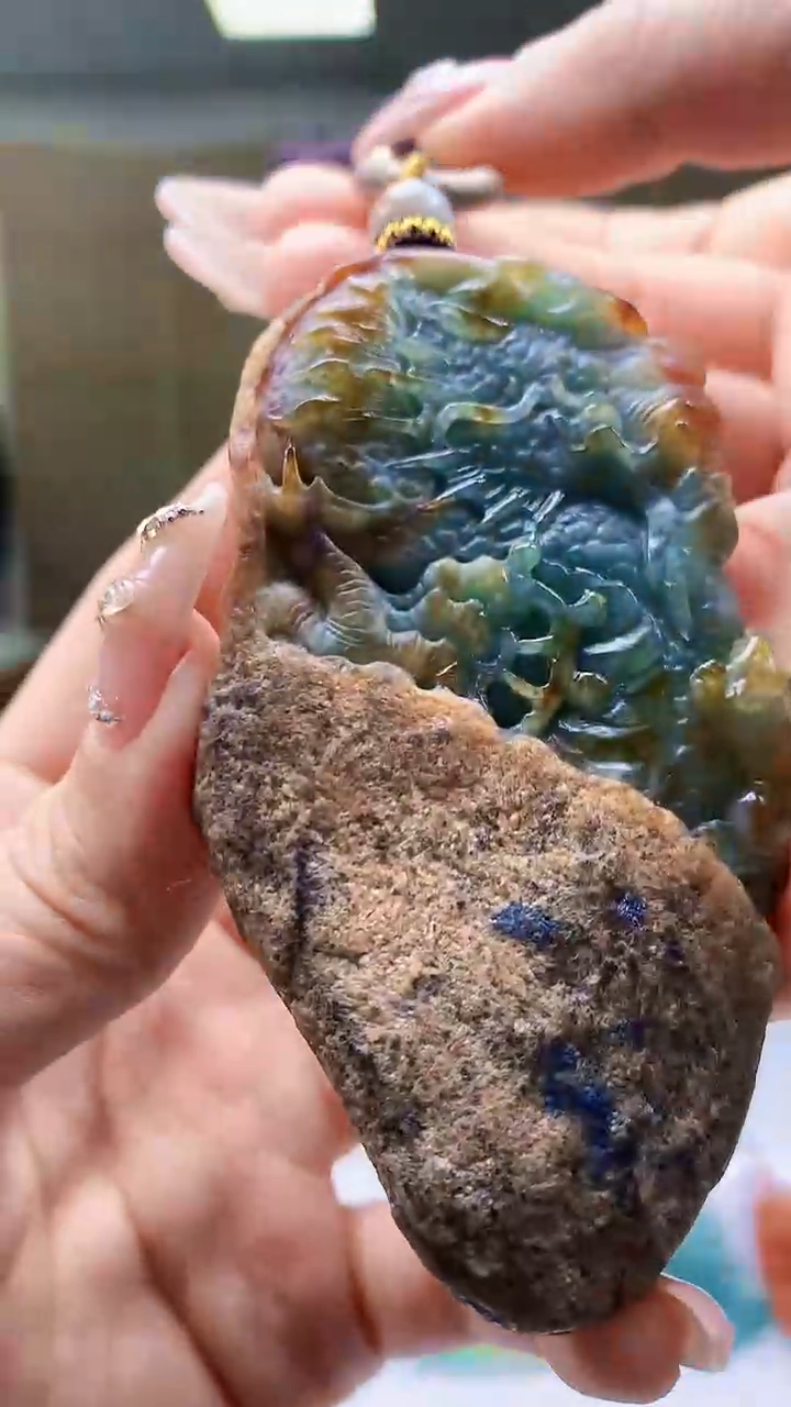 【闪购商品】定制翡翠未镶嵌4812ty-毛货挂件38