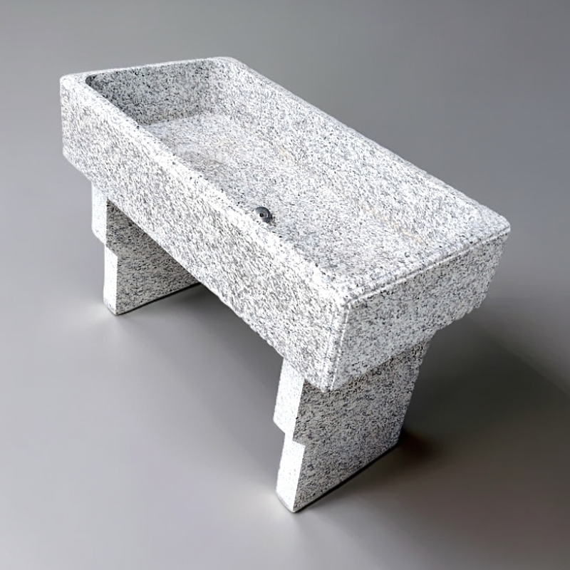 大理石洗衣池阳台庭院户外洗手台天然石头整石水槽一体洗手盆