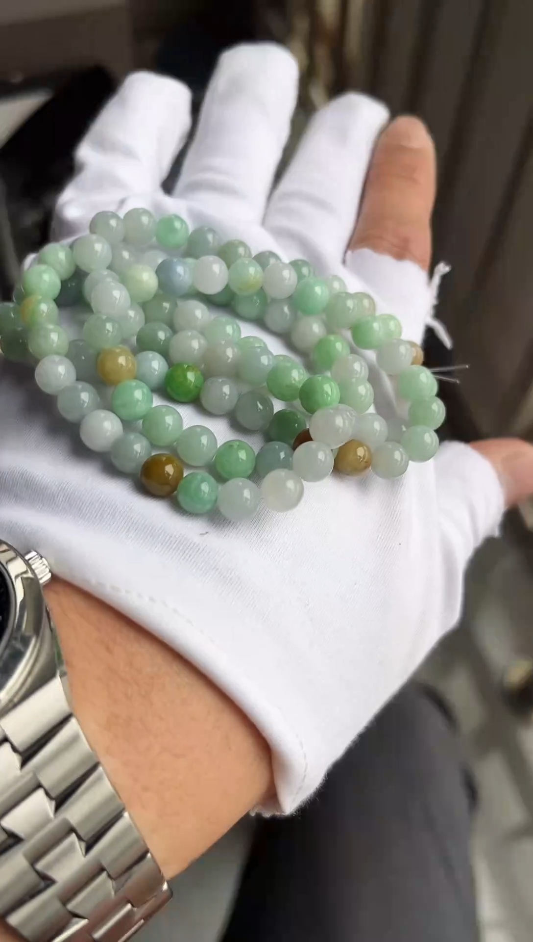 散珠翡翠翡翠散珠90颗多样性发货