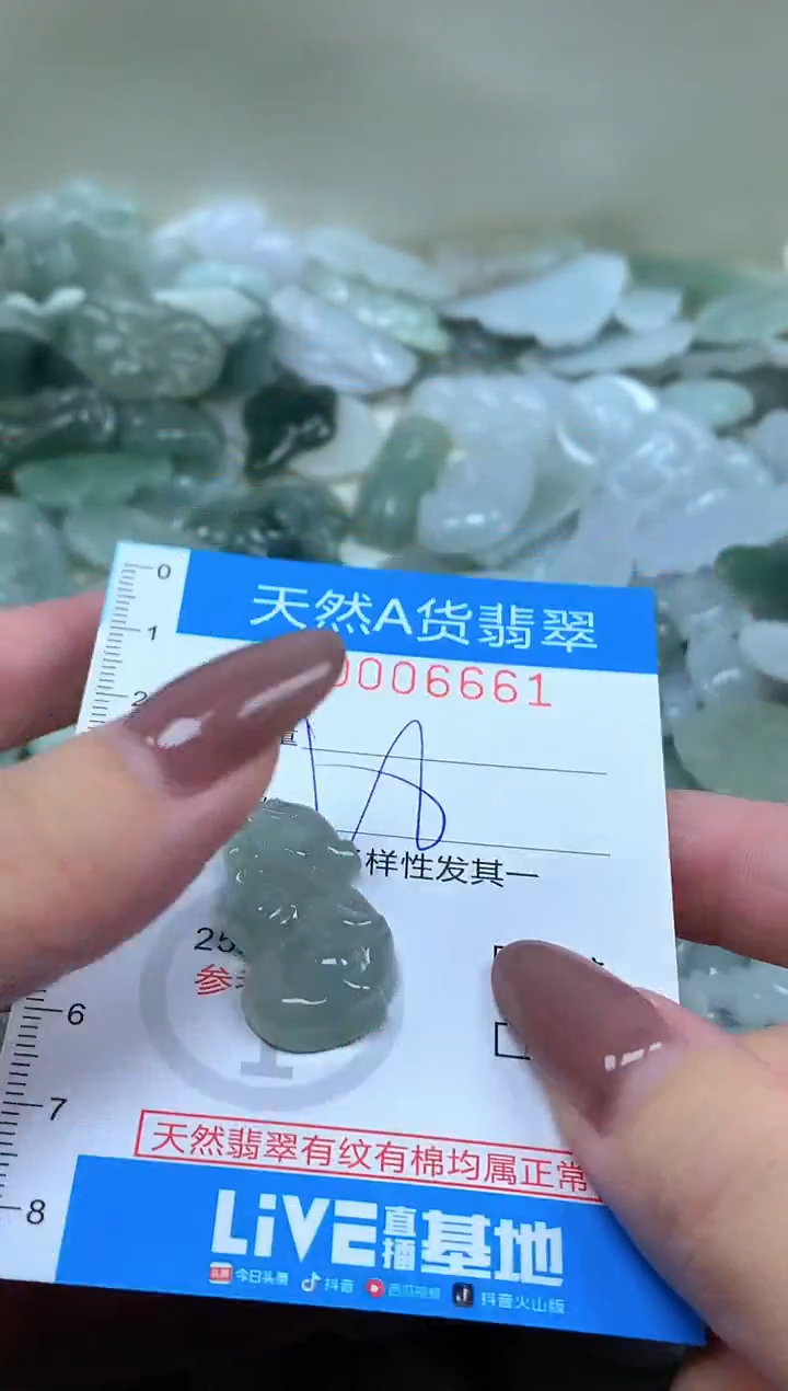 颈饰未镶嵌翡翠净货挂件-6661