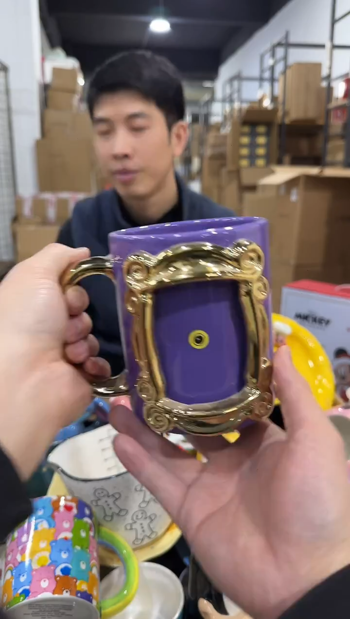 瓷片大号老友记相框水杯