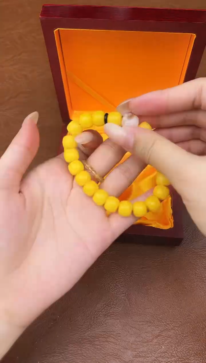 万家文玩阁黄玉菩提链接@@L052