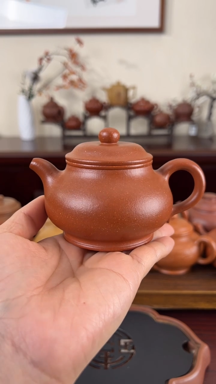 【闪购商品】紫砂茶壶红降坡潘壶180CC