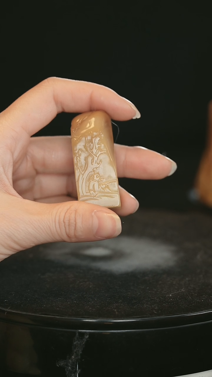 【闪购商品】寿山石芙蓉石薄意山水雕2*2