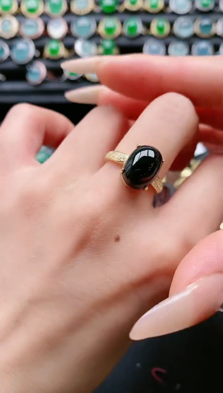 【闪购商品】翡翠戒指银S925镶嵌1111111