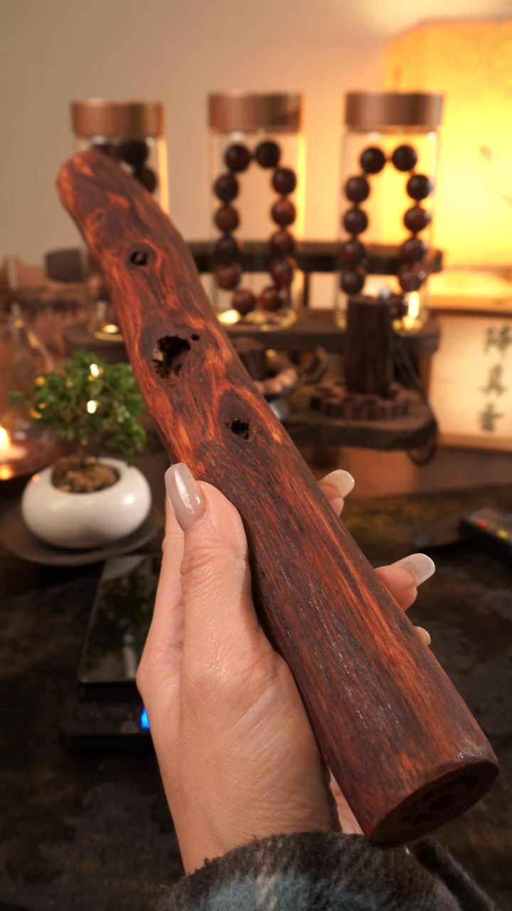 藤类曾****忧藤类降真香缅甸东枝料绿油摆件266g