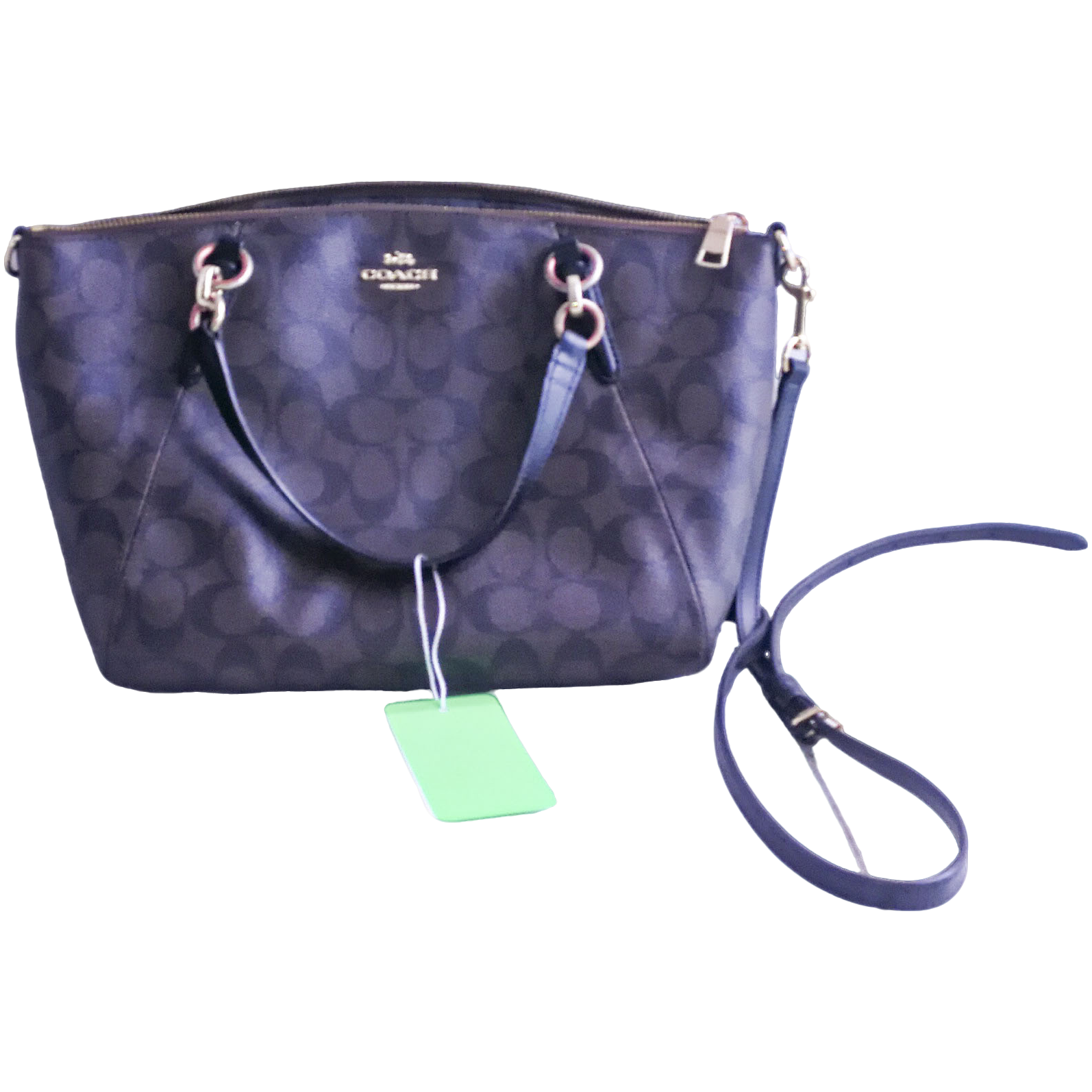 95新 COACH/蔻驰 Coach 棕老花饺子包 080106