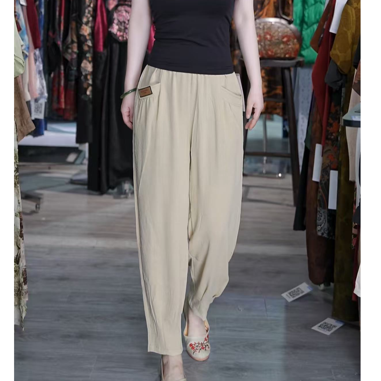 百搭时尚潮流休闲气质显瘦轻奢女款休闲裤1152