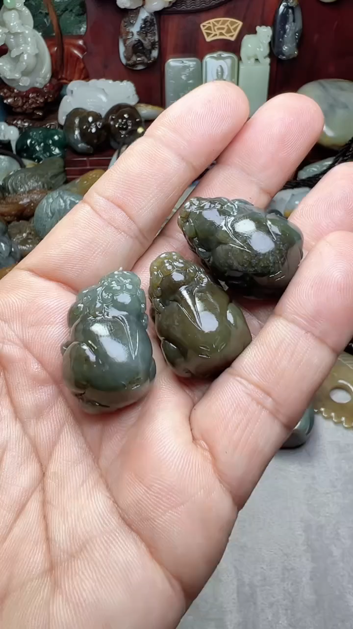 和田玉未镶嵌挂件3