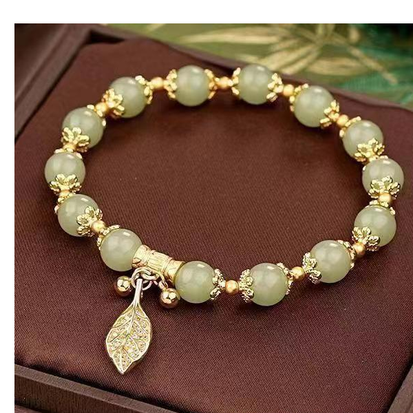 S0307金枝玉叶和田玉手链无礼盒