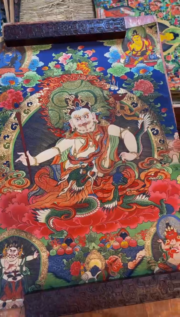 装裱画精品手绘唐卡链接--A062