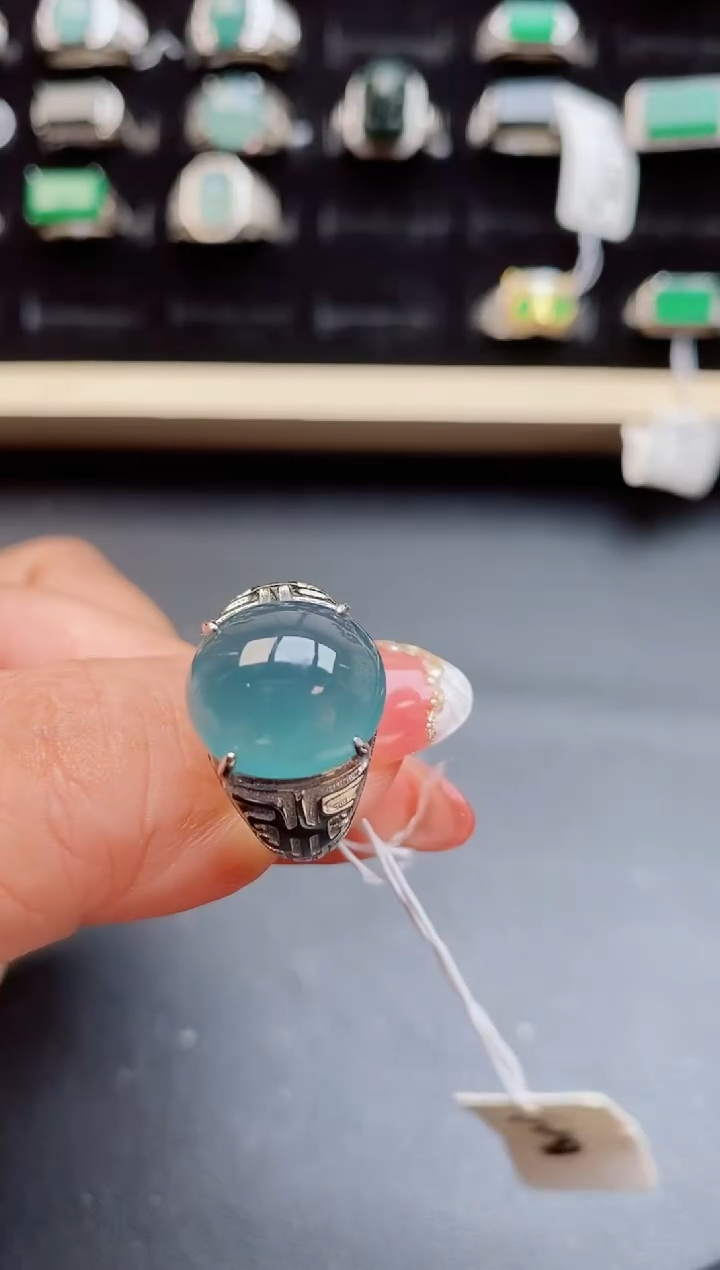 【闪购商品】翡翠戒指银S925镶嵌05805