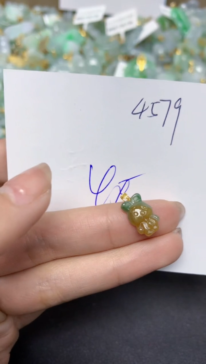 【闪购商品】翡翠颈饰18K金镶嵌天然翡翠A货