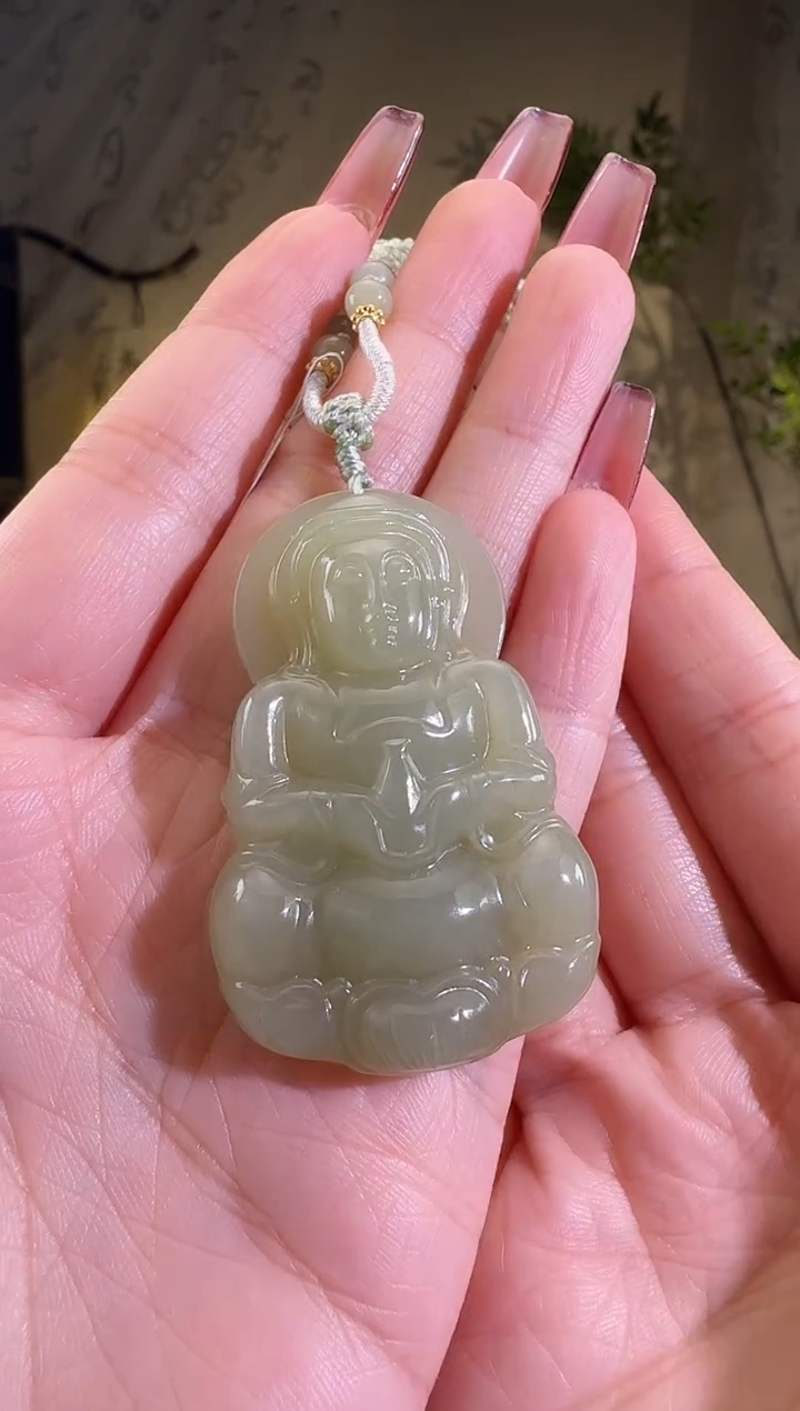 【闪购商品】和田玉颈饰未镶嵌宝瓶观音